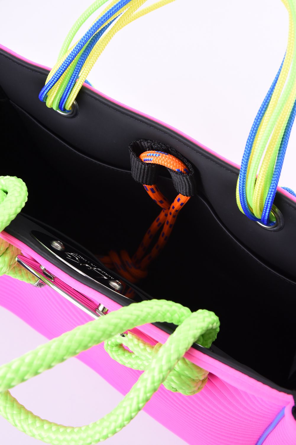 CLEAT TOTE mini TOM0152 / クリート トート ミニバッグ ボーダー （ショックピンク）*