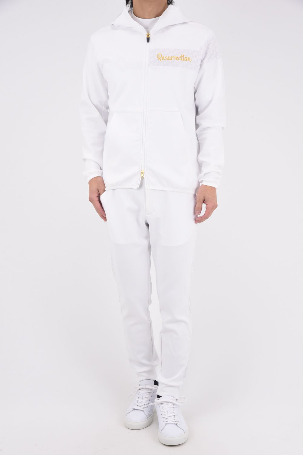 【26SS】 GM ACCENT LINE ZIP UP PARKER / モノトーンシリーズ アクセントライン ジップアップパーカー (ホワイト)*