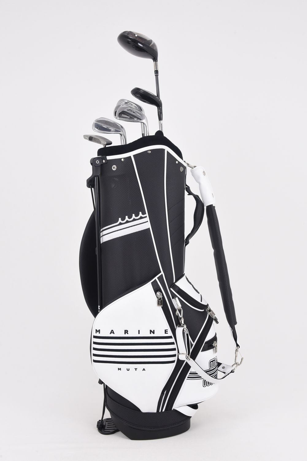 【銀行振込・代金引換不可】【返品・交換不可】 CADDY BAG / CONTINUA バイカラー キャディバッグ (ブラック)