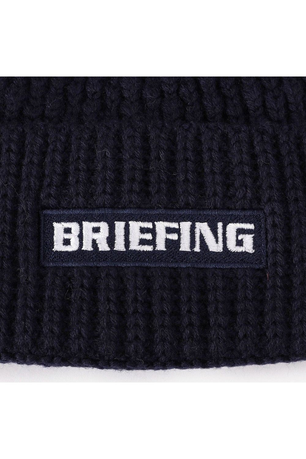 【26AW】 MEN’S WR WOOL KNIT BEANIE / ブランドロゴパッチ リブ編みニットビーニー (ネイビー)