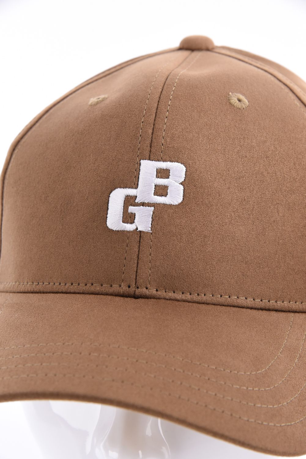 【26AW】 MEN’S SUEDE SMALL BG LOGO CAP / スウェード素材 スモールBGロゴ キャップ (ベージュ)