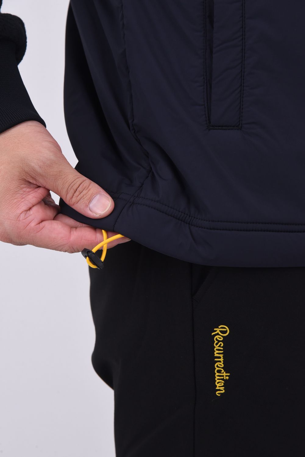 MENS WIND BLOCK BOA CREW NECK / ウィンドブロック ボア クルーネックブルゾン (ブラック)