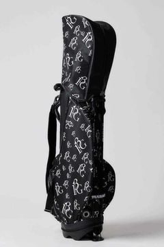 【銀行振込・代金引換不可】【返品・交換不可】  STAND CADDIE BAG / 113 ランダム 総柄ロゴ スタンド キャディバッグ (ブラック)
