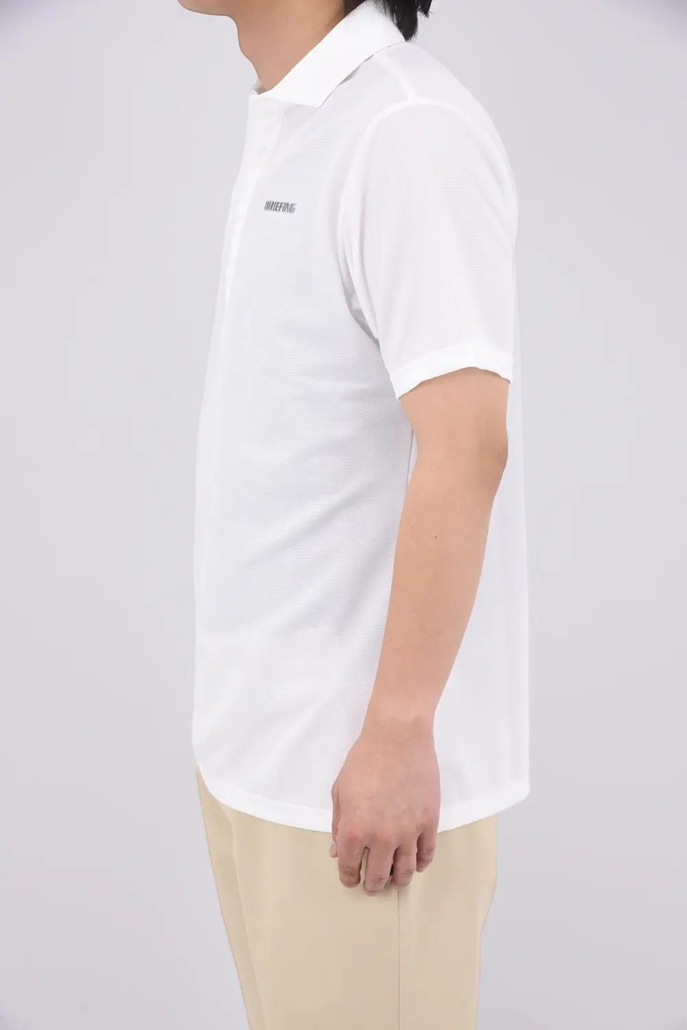 MEN’S LINEN-T WC SHIRT / リネンタッチ ポロシャツ (ホワイト)