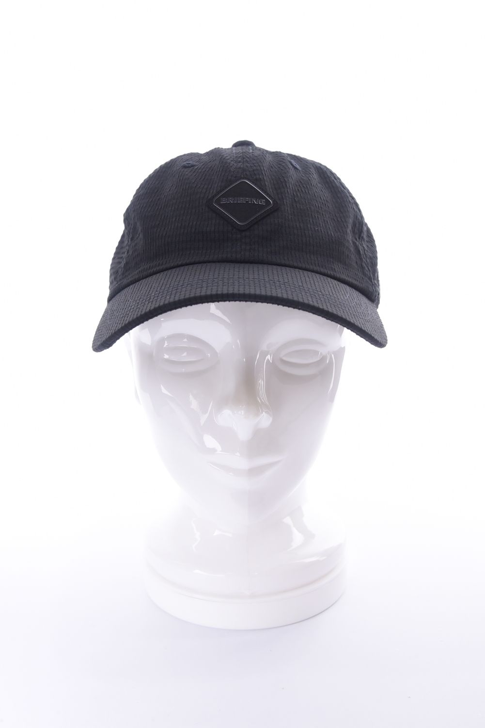 【26SS】 MEN’S SEERSUCKER CAP / シアサッカー ダイヤモンドロゴ キャップ (ブラック)