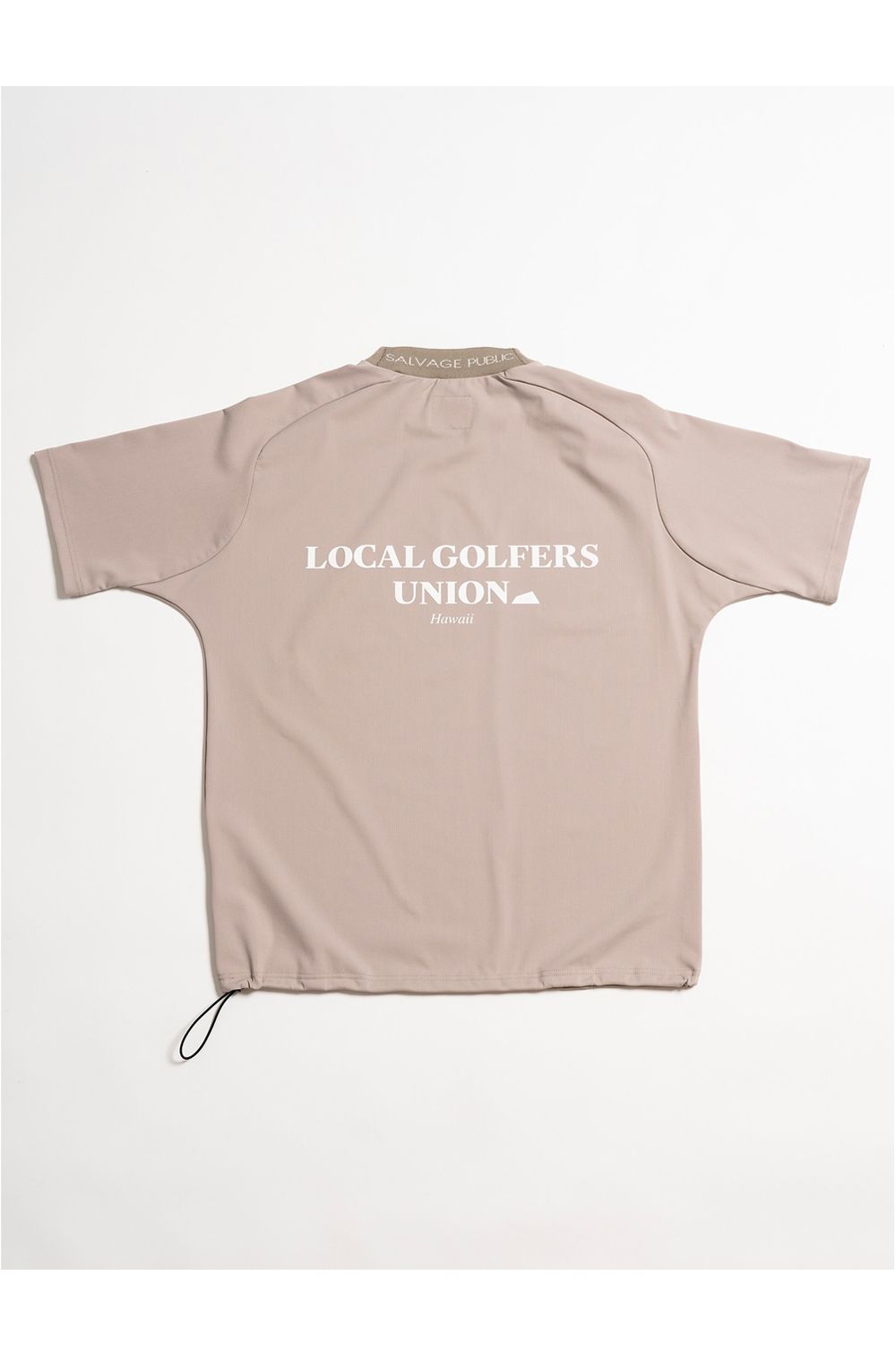 【2026SS】 Alohea Mockneck SS（LOCAL GOLFERS UNION） / ショートスリーブ モックネックTシャツ (ベージュ) （3月入荷予定）