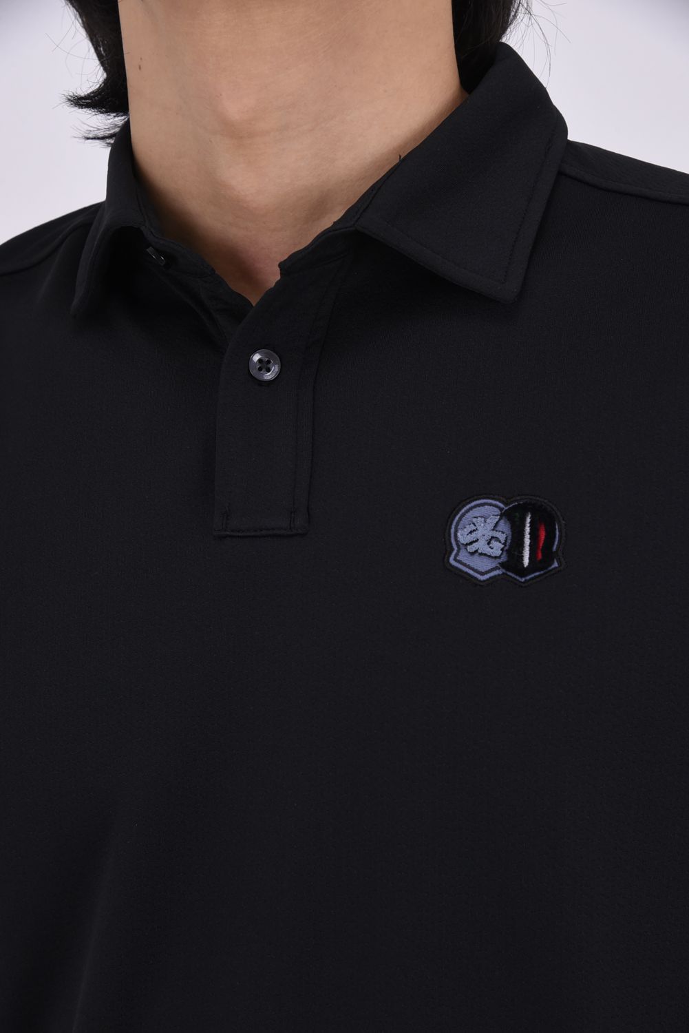 【26SS】 WAVE JQ BACK PRINT POLO / ウェーブ ジャカード バックプリント ポロシャツ (ブラック)