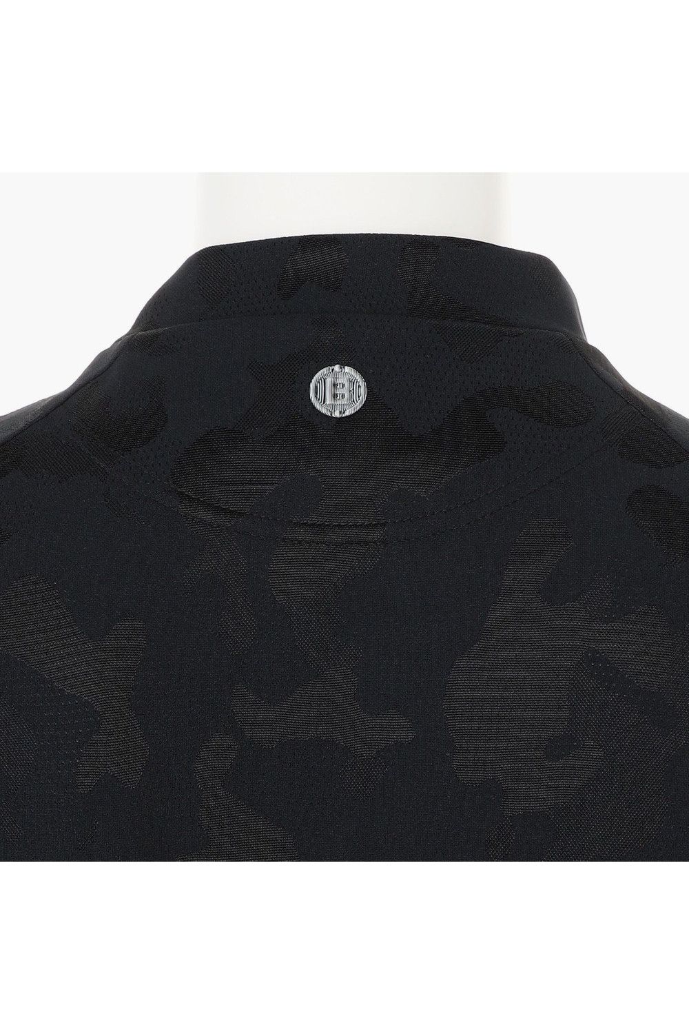 【26SS】 MEN’S CAMO JQ HIGHNECK / カモフラージュジャカード リラックスフィット モックネックTシャツ (ブラック)