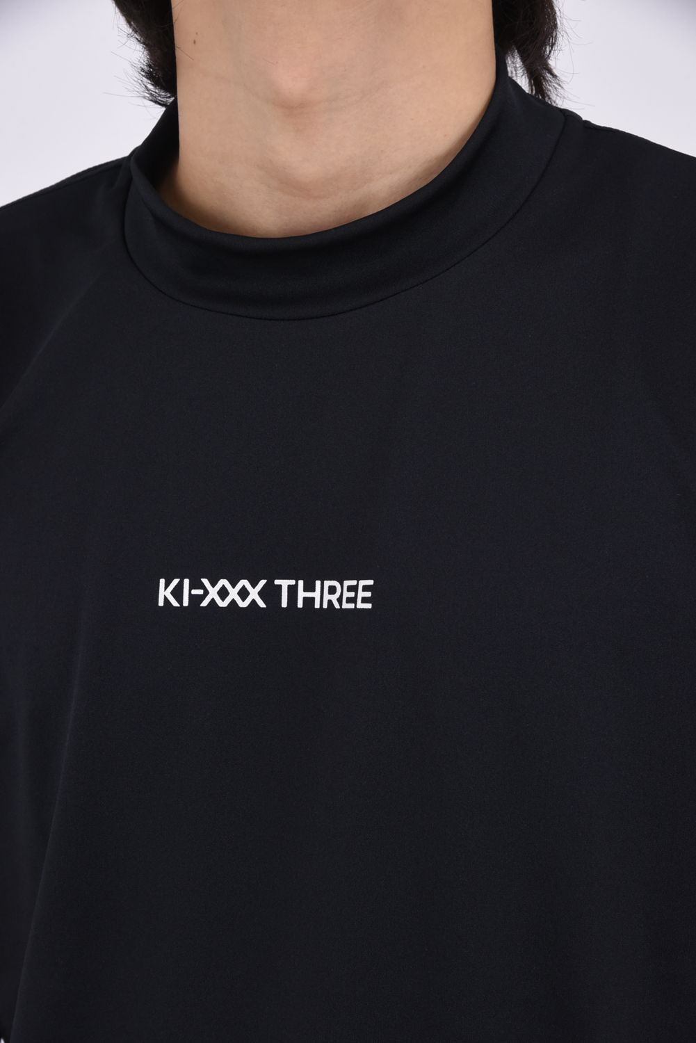 【26SS】 HYBRID MESH MOCK TEE / メッシュ モックネックTシャツ (ブラック)