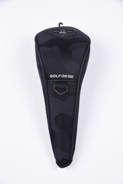 PREMIUM GAUGE FW COVER / コーデュラナイロン レザーパイピング オリジナルカモジャカード フェアウェイウッドカバー (ブラック)
