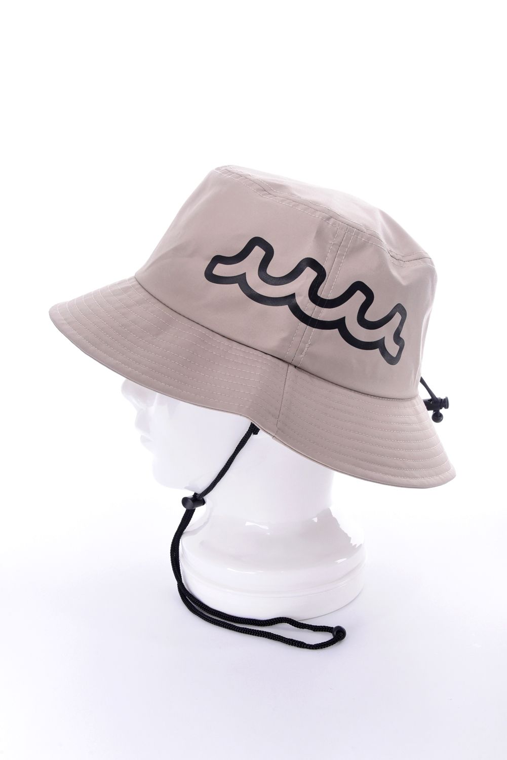 REIN BUCKET HAT / 防水 ロゴ バケットハット (ベージュ)