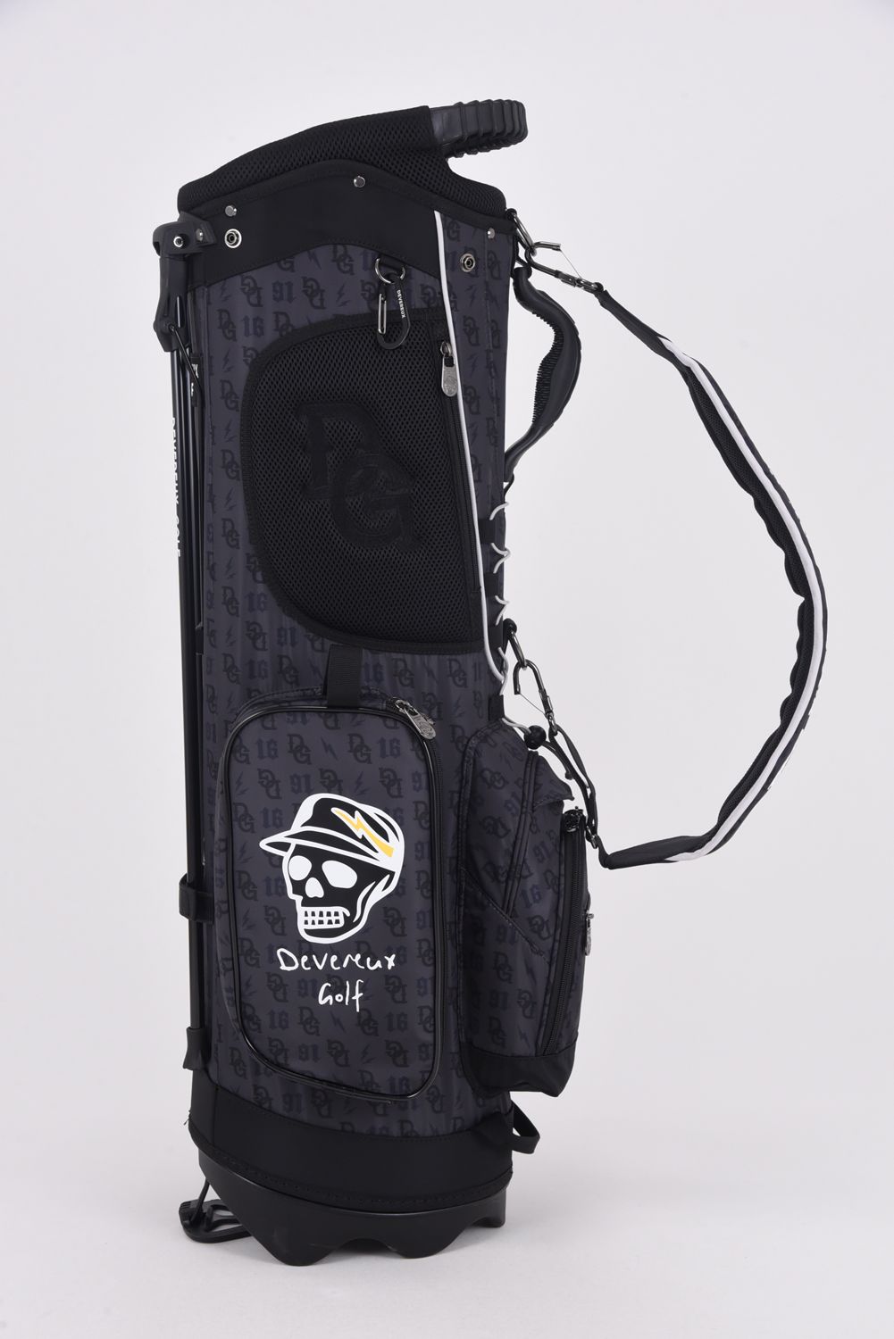 【銀行振込・代金引換不可】【返品・交換不可】 DG Monogram Caddie Bag / DGモノグラム総柄 スタンドタイプ キャディバッグ (ブラック)