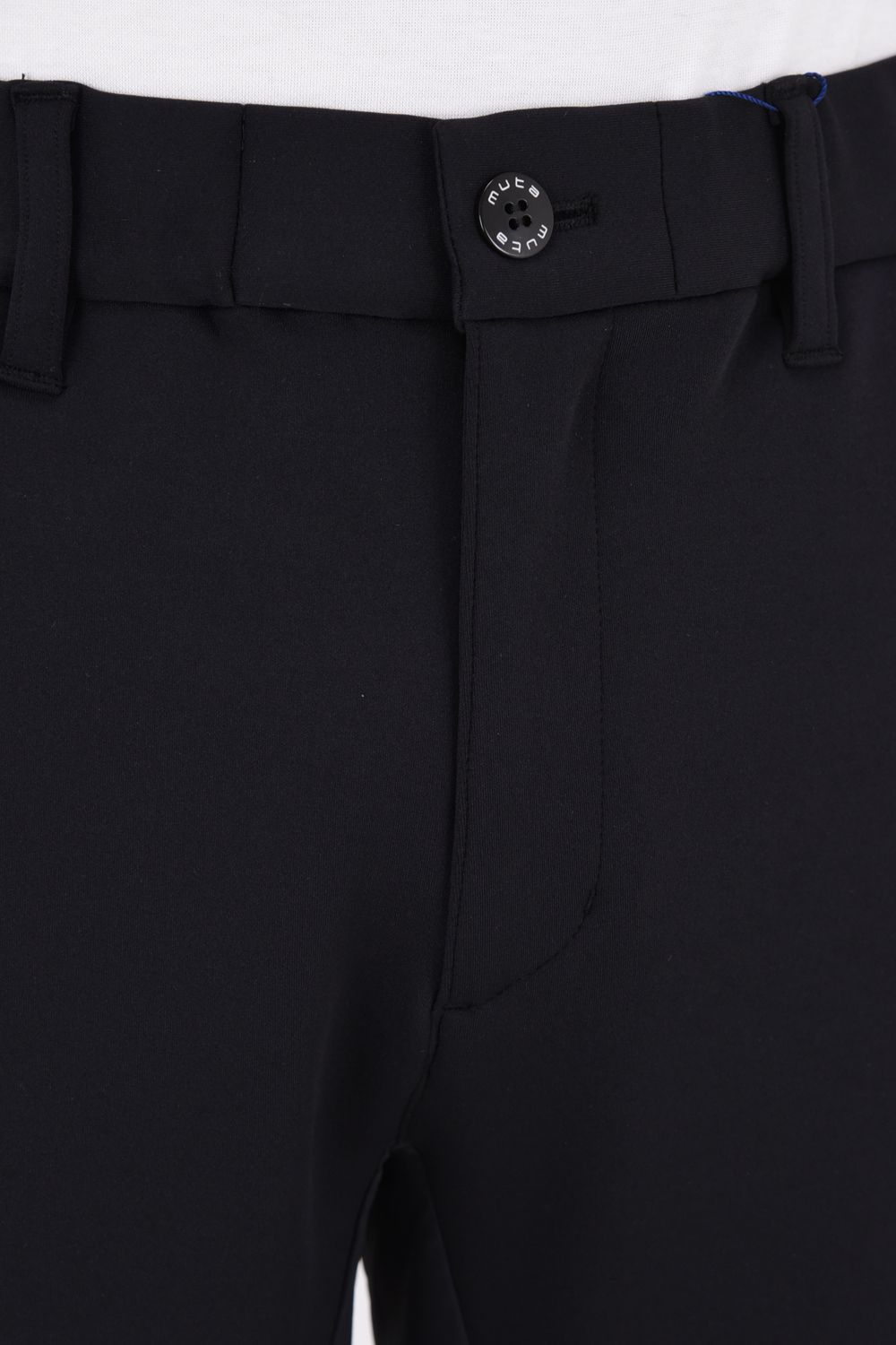 【26AW】 BI-FABRIC TRAINING PANTS / ダンボールニット 異素材切り替え トレーニングロングパンツ (ブラック)
