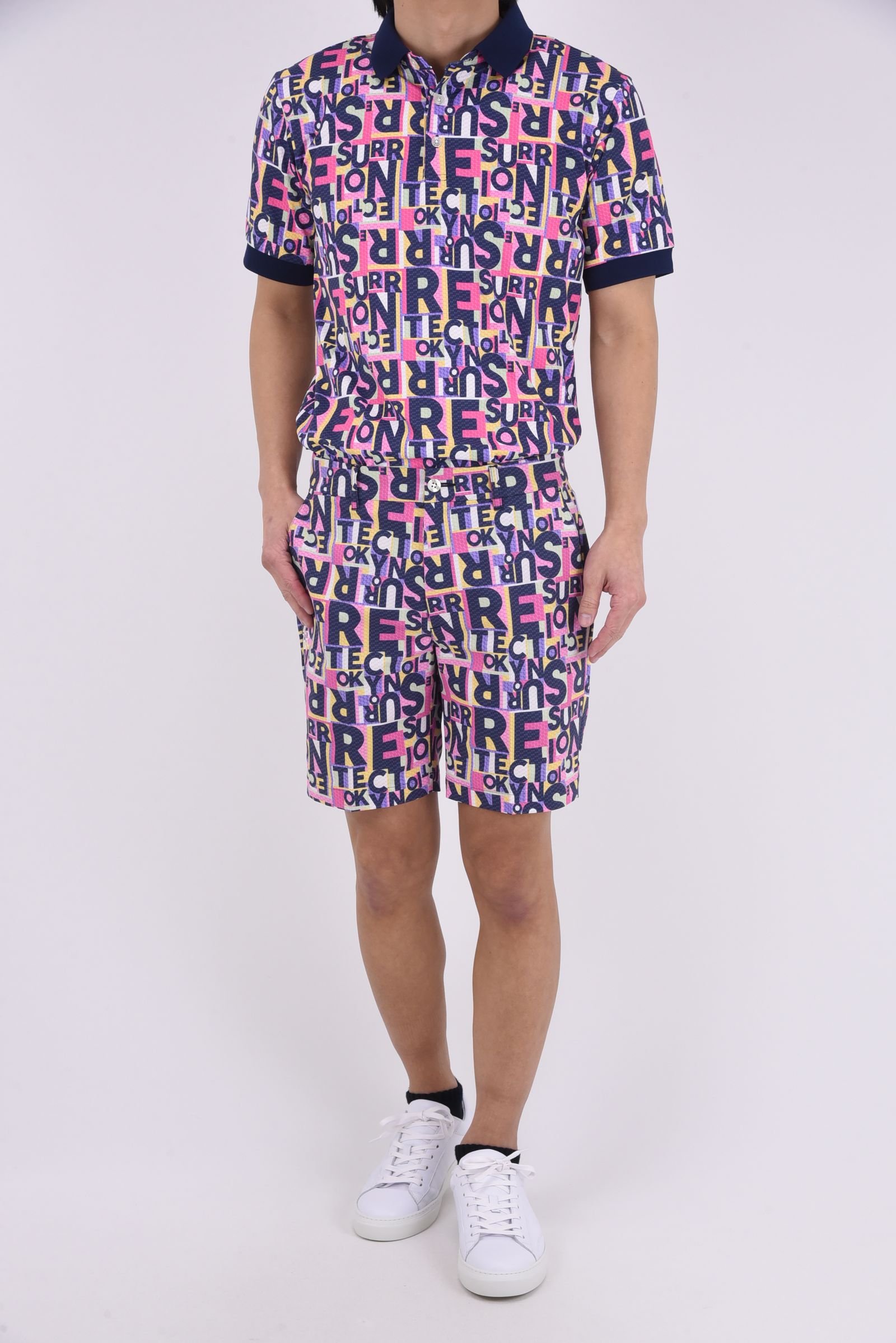 【26SS】 JUNCTION POLO / 総柄プリント ポロシャツ (トワイライトジャンクション)*