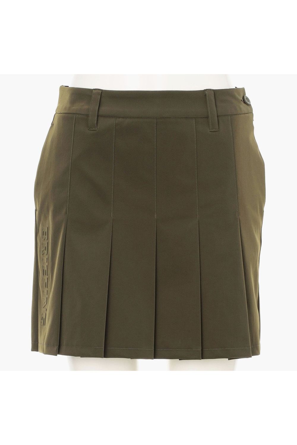 【26SS】【レディース】 WOMEN’S WR NYLON 3D LOGO PLEATED SKIRT / ナイロンストレッチ 3Dロゴ プリーツスカート (オリーブ)