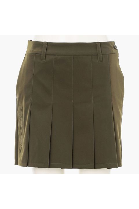 【26SS】【レディース】 WOMEN’S WR NYLON 3D LOGO PLEATED SKIRT / ナイロンストレッチ 3Dロゴ プリーツスカート (オリーブ)