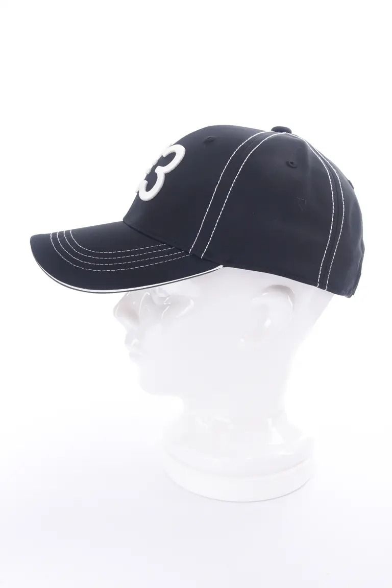 【26AW】 KIX3 BASIC LOGO CAP / ブランドロゴ刺繡 キャップ (ブラック/ホワイト)