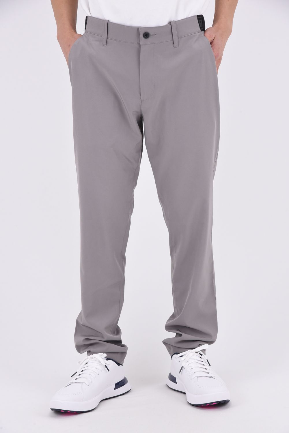 【26SS】 MEN'S COOLCORE LOGO ELASTIC PANTS / クールコア ウエストゴムベルト ロングパンツ (グレー)