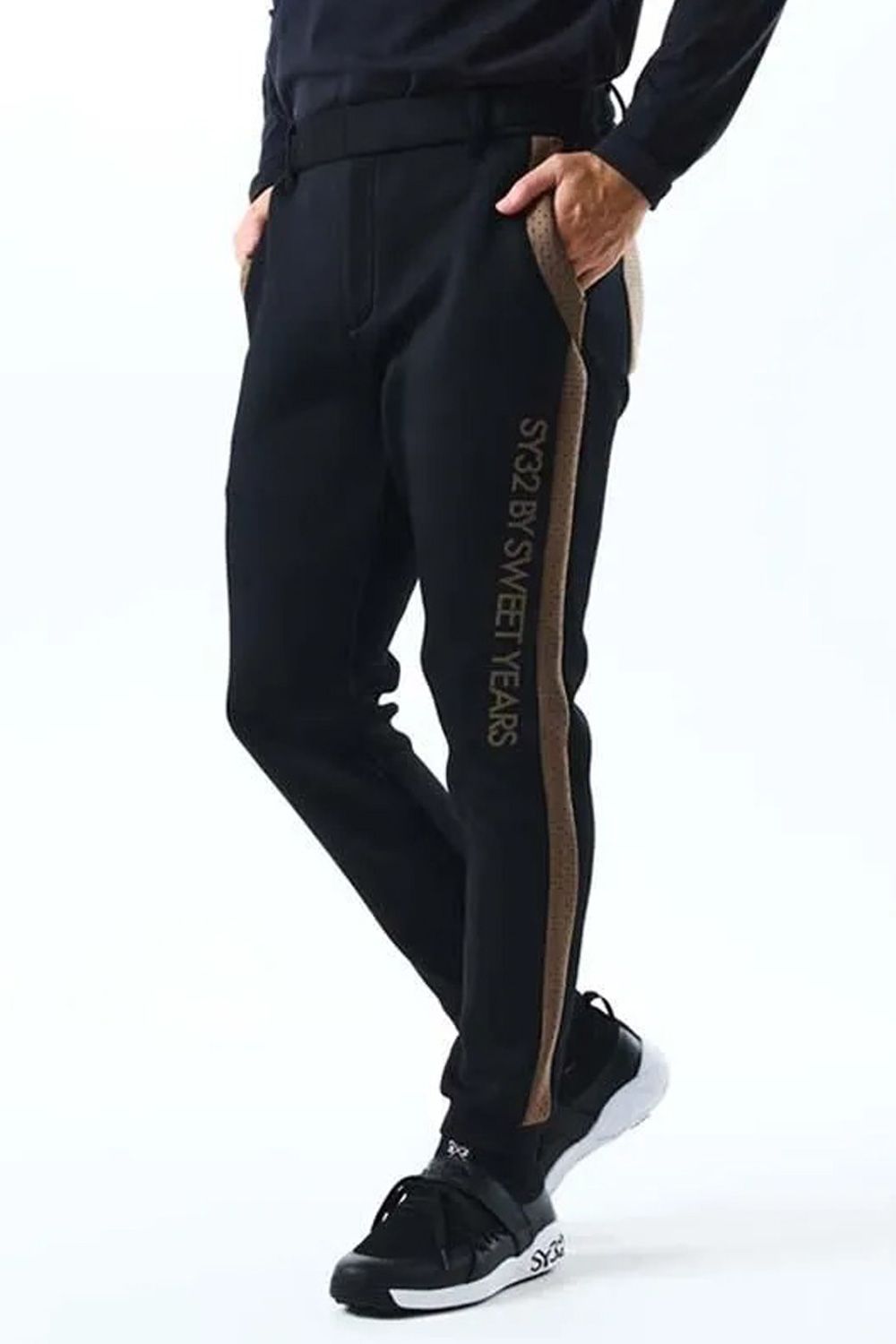 【25AW】 CARDBOARD SIDE LINE PANTS / ストレッチダンボール サイドラインパンツ (ブラック)