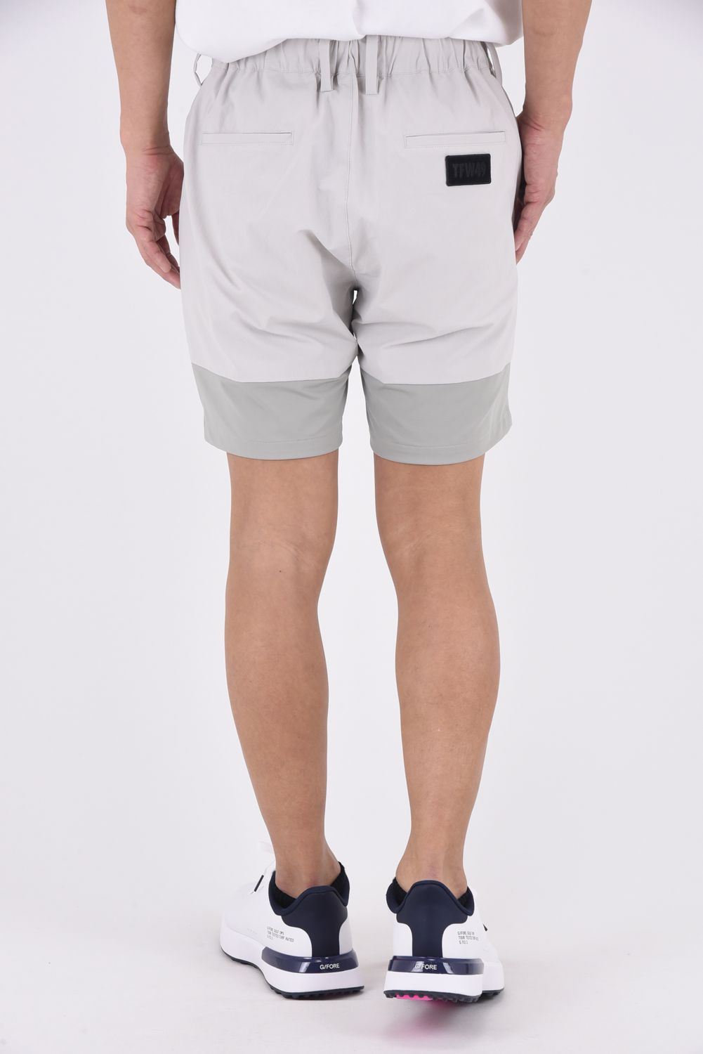 【26SS】 COMBINATION SHORTS / 接触冷感 異素材切り替え ショートパンツ (グレー)