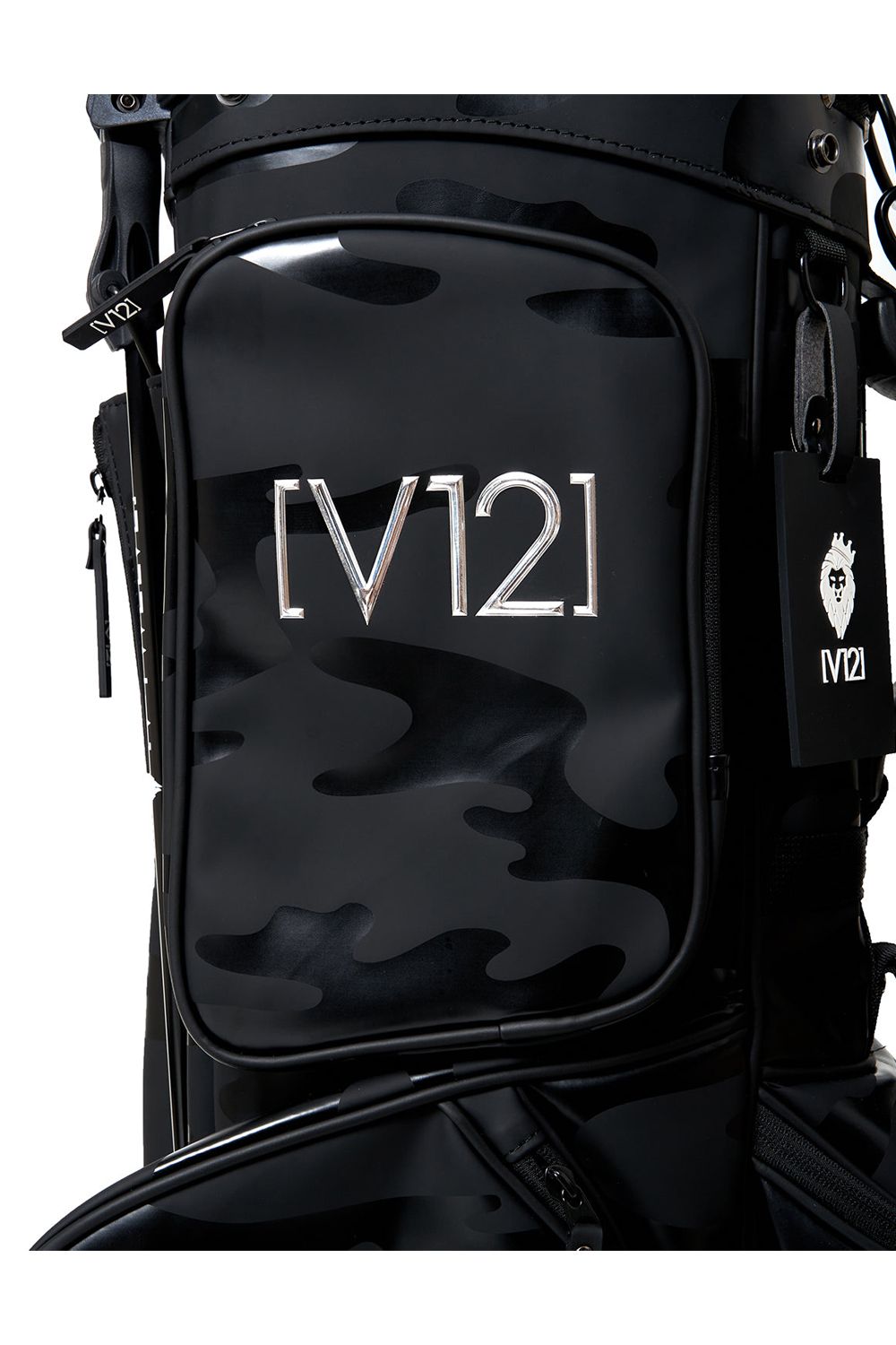 V12 - BLACK OUT 9 / 3Dロゴ スタンドキャディバッグ ブラック