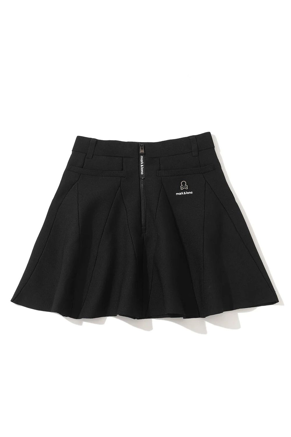 【25AW】【レディース】 ALLURE KNIT SKIRT / ブランドロゴ刺繍 ミラノリブニット フレアスカート (インナーパンツ付き) (ブラック)