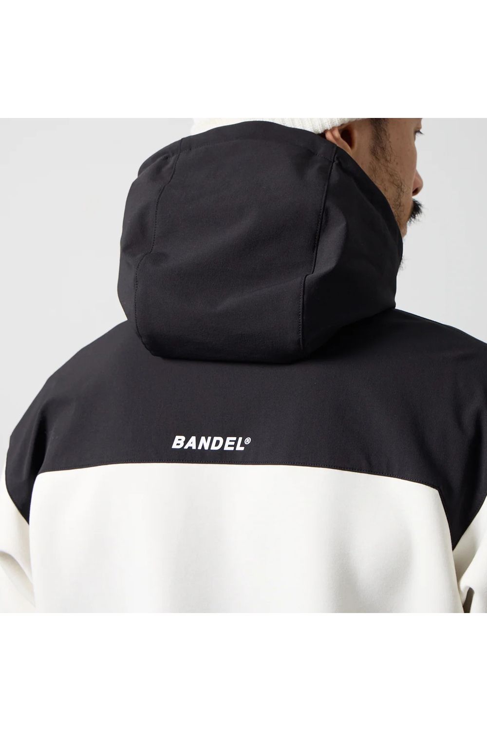 【26AW】 BONDING COMBINATION ZIP HOODIE / ボンディングコンビネーション ジップアップパーカー (ホワイト/ブラック)