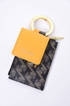 【プレゼント好適品】 Canary No.2 (カナリー) / ブランドオリジナルテキストスタイル マルチケース (ダークブラック/イエロー)*
