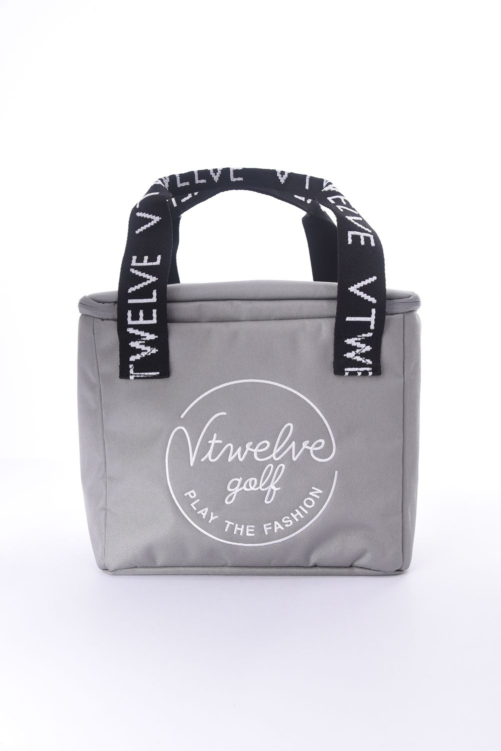 【26SS】 DOUBLE LOGO COOL BAG / ブランドロゴ刺繍 ボックス型クーラーバッグ (グレー)