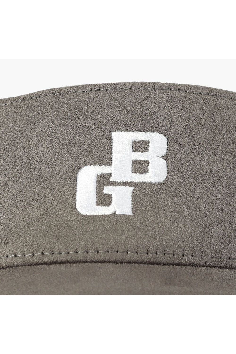 【26AW】 MEN’S SUEDE SMALL BG LOGO VISOR / スウェード素材 スモールBGロゴ サンバイザー (グレー)