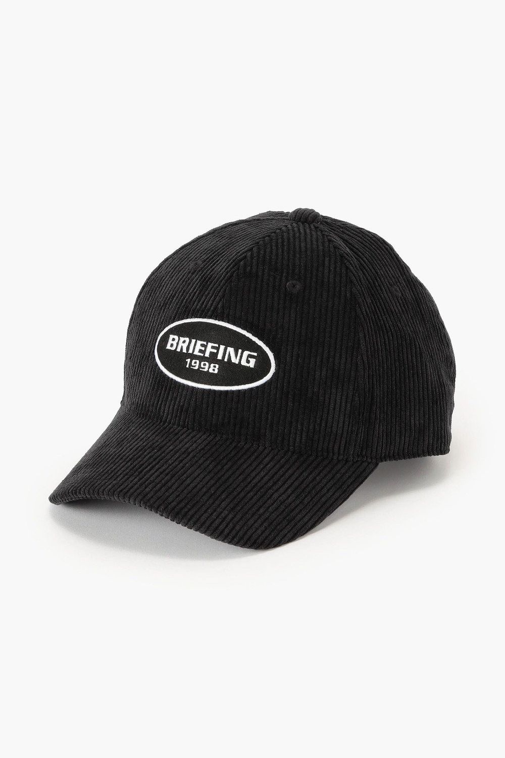 【26AW】 MEN’S CORDUROY OVAL LOGO CAP / コーデュロイ生地 オーバルロゴワッペン キャップ (ブラック)