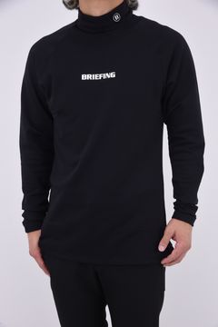 MEN'S WARM LS HIGH NECK / ブランドロゴ 起毛素材 ハイネックトップス (ブラック)