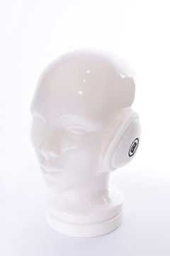 TWILL EAR MUFF / ロゴ ボア イヤーマフ (ホワイト)