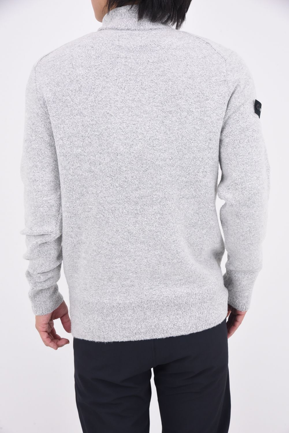 【25AW】MEN'S MS BOUCLE YARN TURTLENECK KNIT / ブークレヤーン タートルネックニット (グレー)