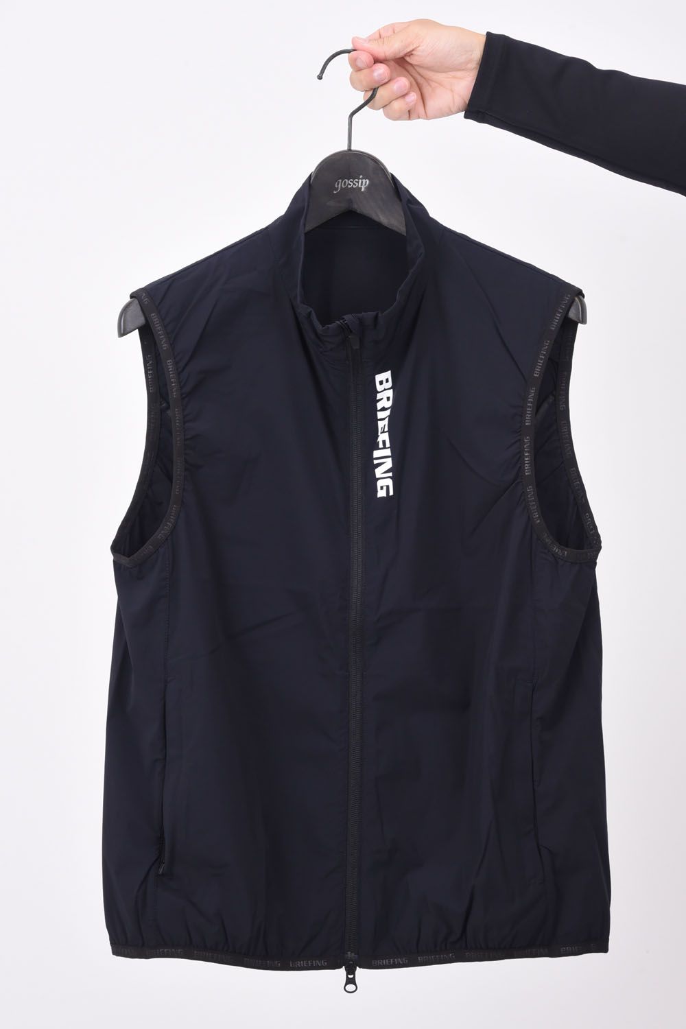 MEN'S WIND VEST / 4WAYストレッチ ジップアップベスト (ブラック)