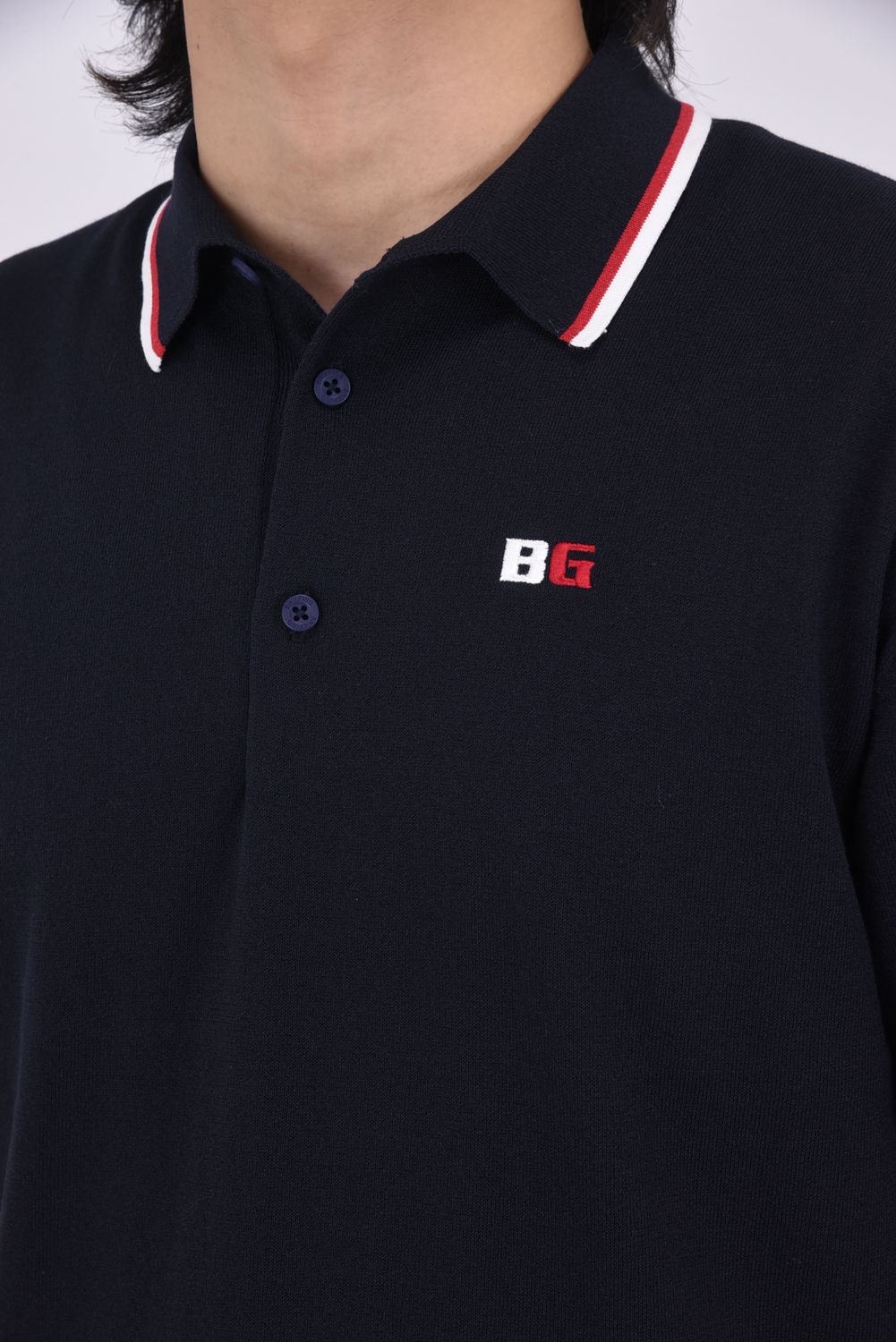 BRIEFING - 【25SS】 MENS TRICOLOR KNIT POLO / トリコロール