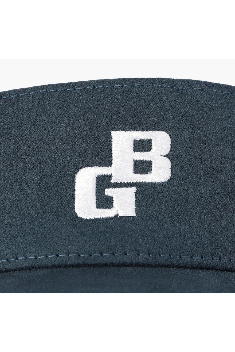 【26AW】 MEN’S SUEDE SMALL BG LOGO VISOR / スウェード素材 スモールBGロゴ サンバイザー (インディゴ)