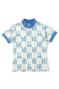 【25SS】【レディース】 EVER MONOGRAM MOCK NECK TEE / ブランクスカル チェッカーフラッグモノグラム モックネックTシャツ (ホワイト)