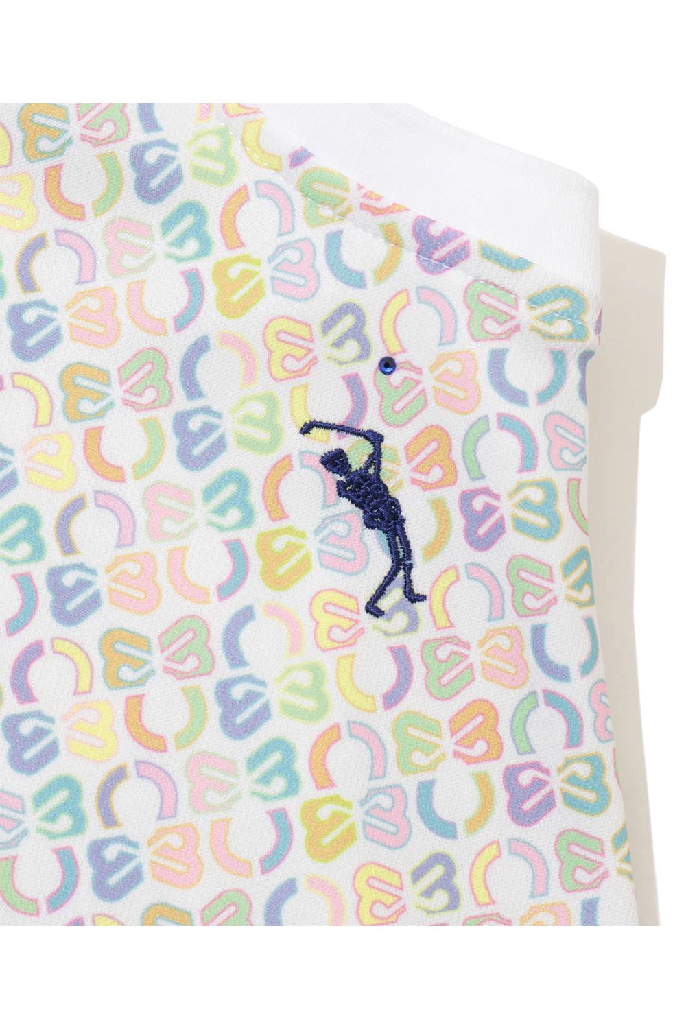 【26SS】【レディース】 RITMO MONOGRAM SLEEVELESS POLO / グラフィックロゴ総柄 ジャパンメイド ノースリーブポロシャツ (マルチ)