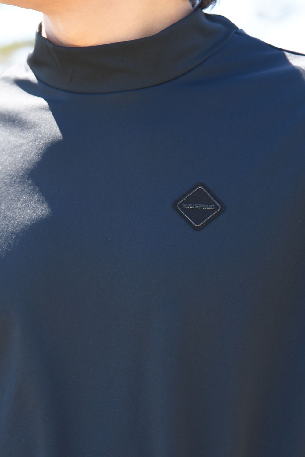 【GOSSIP GOLF 別注】  MONOCAMO BACKLOGO HIGHNECK RF / モノカモ バックロゴ モックネックTシャツ (ブラック)