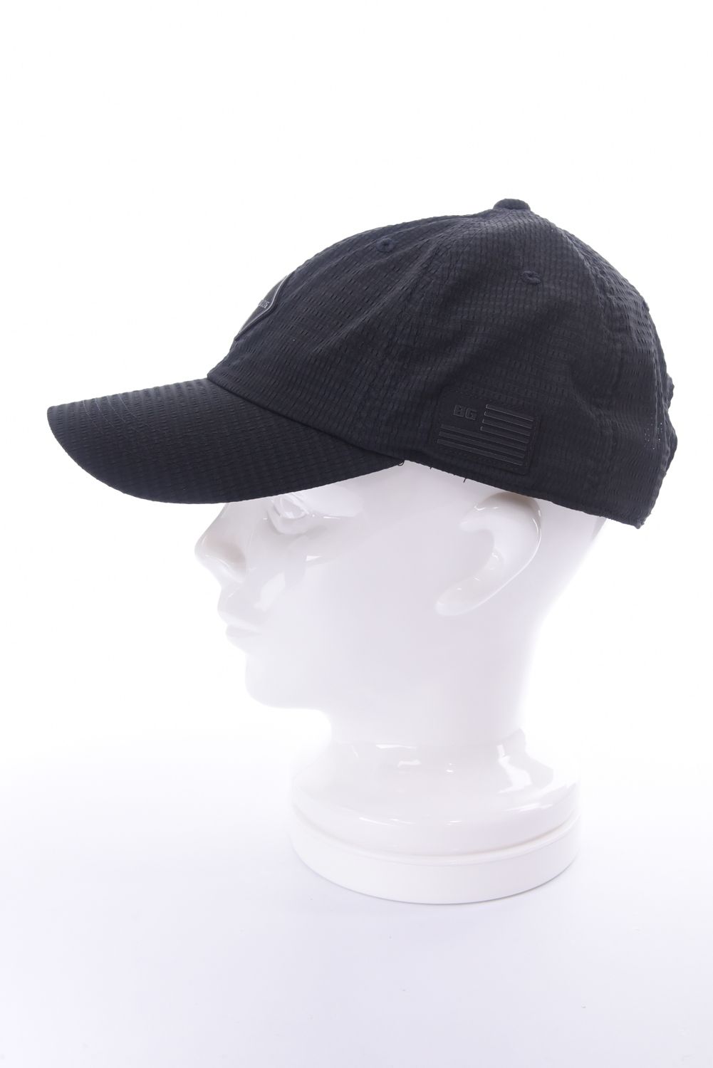 【26SS】 MEN’S SEERSUCKER CAP / シアサッカー ダイヤモンドロゴ キャップ (ブラック)