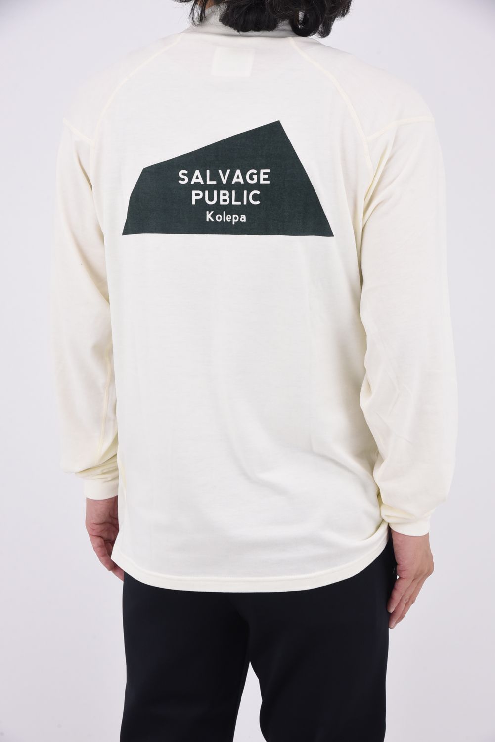 Honu Mockneck L/S (Brand Stamp) / ダイアモンドヘッドロゴプリント ロングスリーブ モックネックシャツ (ホワイト)