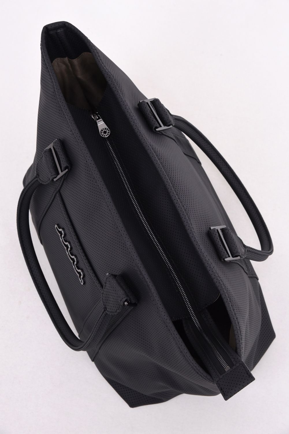 【26AW】 PUNCHING TOTE BAG / パンチングエシカルレザー BIGトートバッグ (ブラック)