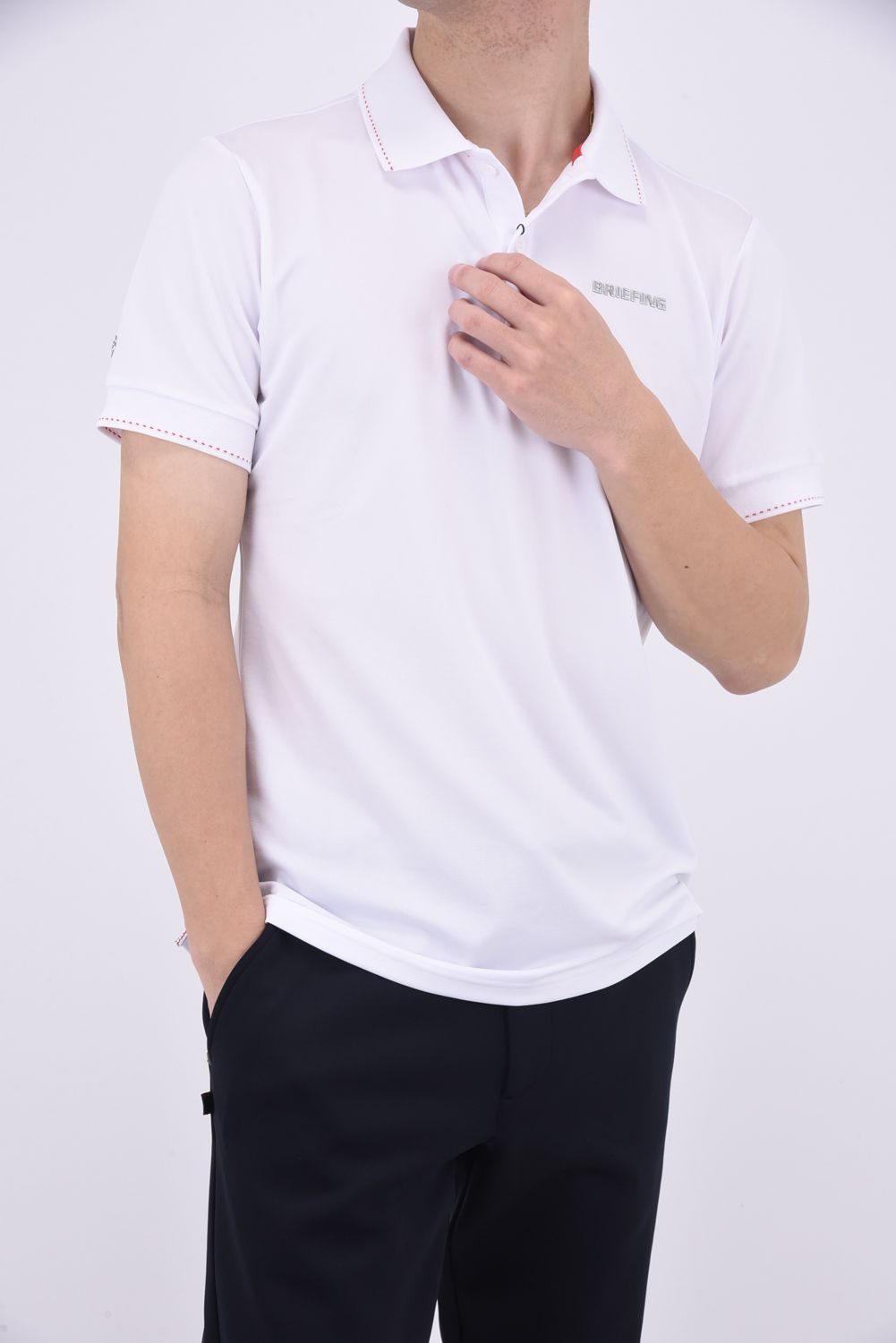 BRIEFING ポロシャツ M ネイビー/ホワイト BRIEFING｜メンズバイカラーポロシャツ | Rakuten Fashion(楽天