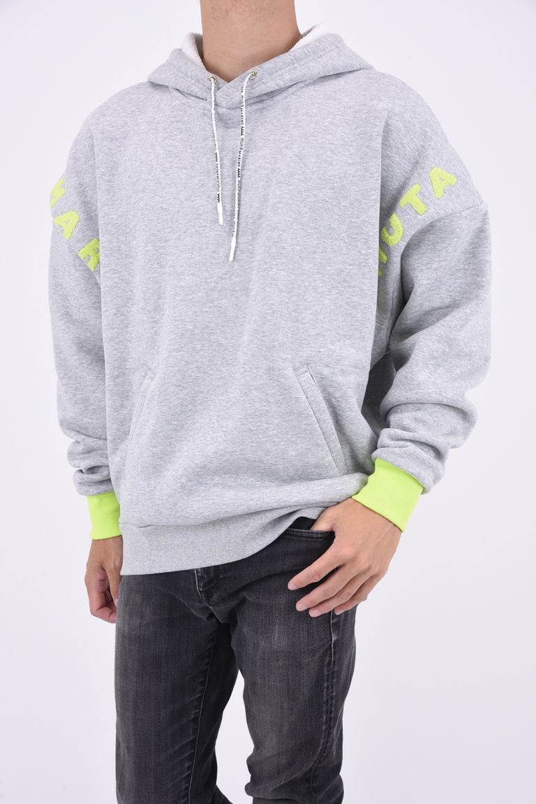 muta - LOGO BIG HOODED SWEATSHIRT / ロゴ 裏フリース 切替 BIG 