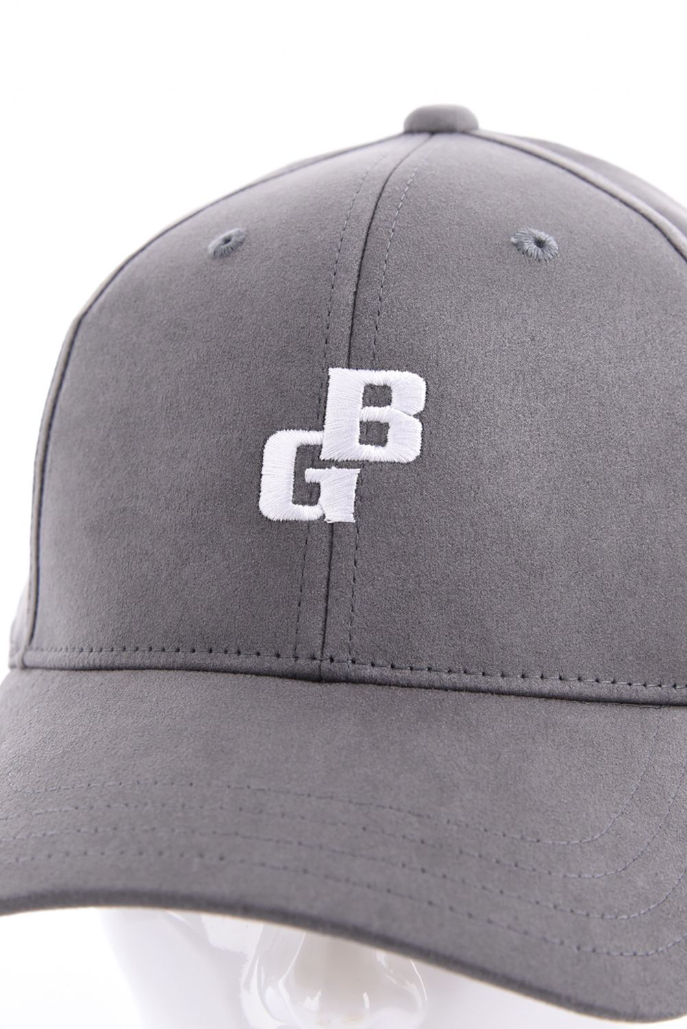 【26AW】 MEN’S SUEDE SMALL BG LOGO CAP / スウェード素材 スモールBGロゴ キャップ (グレー)