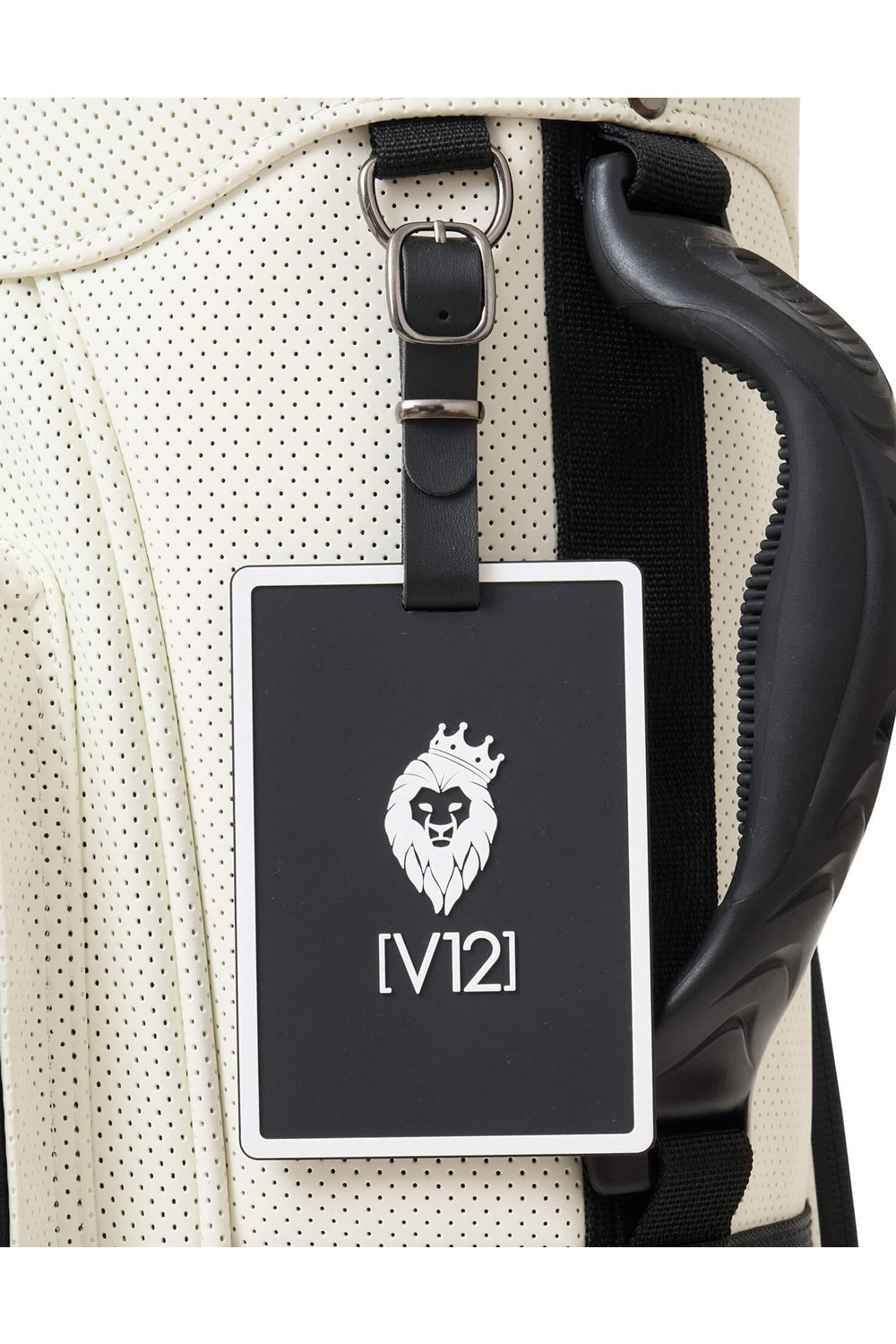 【26AW】 ESSENTIAL CADDY / パンチングレザー ブランドロゴ スタンドタイプ キャディバッグ (ホワイト）