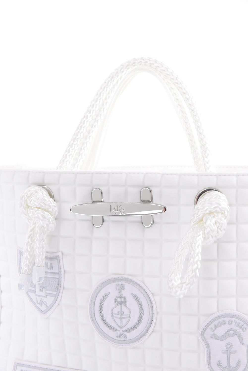 CLEAT TOTE mini TOM1003PA2 / クリート トート ミニバッグ スクエア （ホワイト/パッチ）*