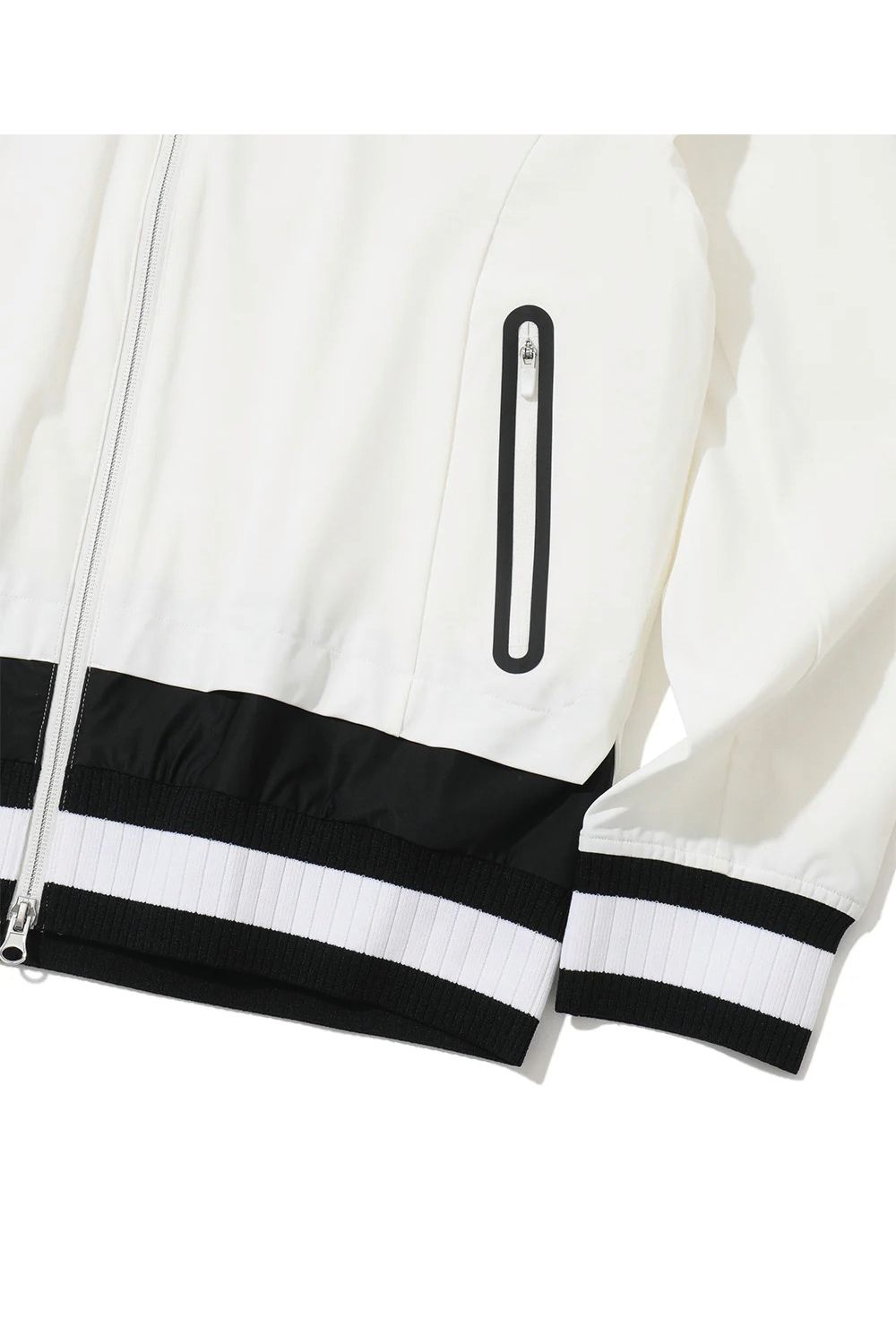 【26SS】【レディース】【T-LINE】 VELOCITY DUAL COLLAR PERFORMANCE JACKET / モノトーン ポリエステルトリコット ハイストレッチジャケット (ホワイト)