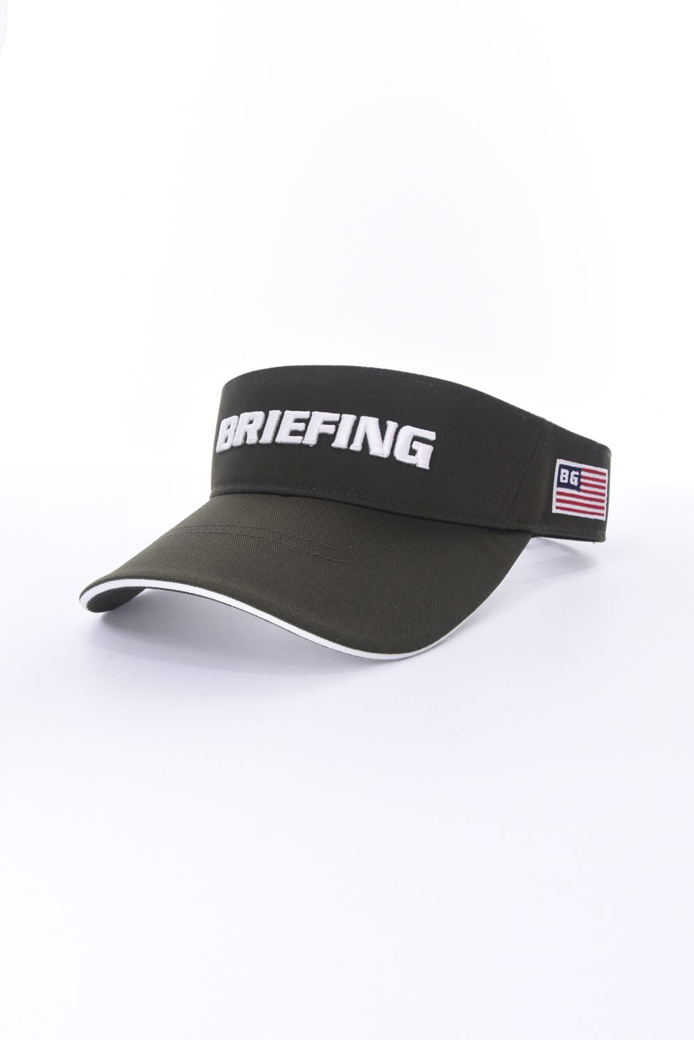 MENS BASIC VISOR / ブランドロゴ刺繍 ベーシック サンバイザー (オリーブ)